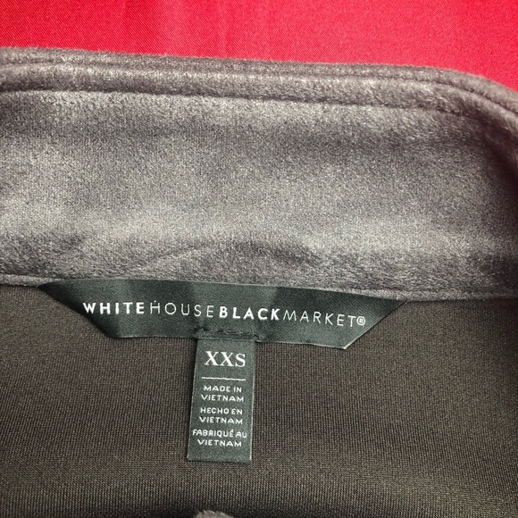 ⭐️NEW⭐️White House Black Market Faux Suede Safari Jacket With Removable Belt - Picture 8 of 11